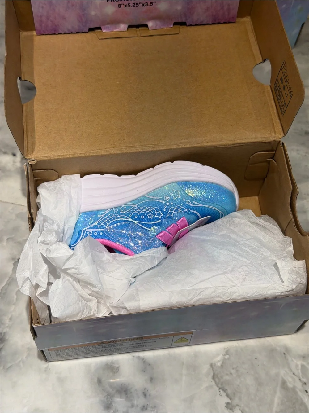 Skechers Mermaid Dreams Kids Light-Up Sneakers - Blue & Pink